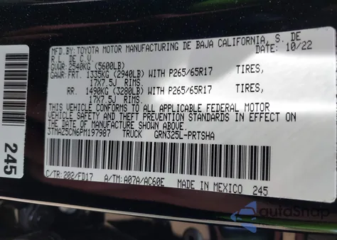 2023 Toyota Tacoma Trd Sport from USA, damaged, VIN 3TMAZ5CN6PM197987